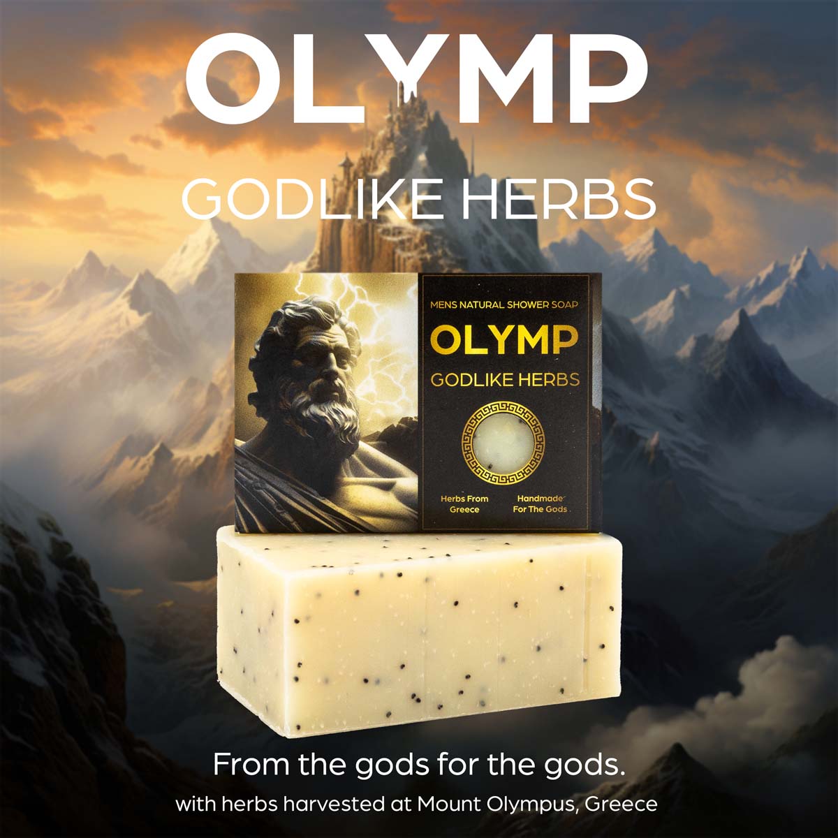 Myth Bundle - Jabón exfoliante para el cuidado del cuerpo VIKING SAMURAI OLYMP