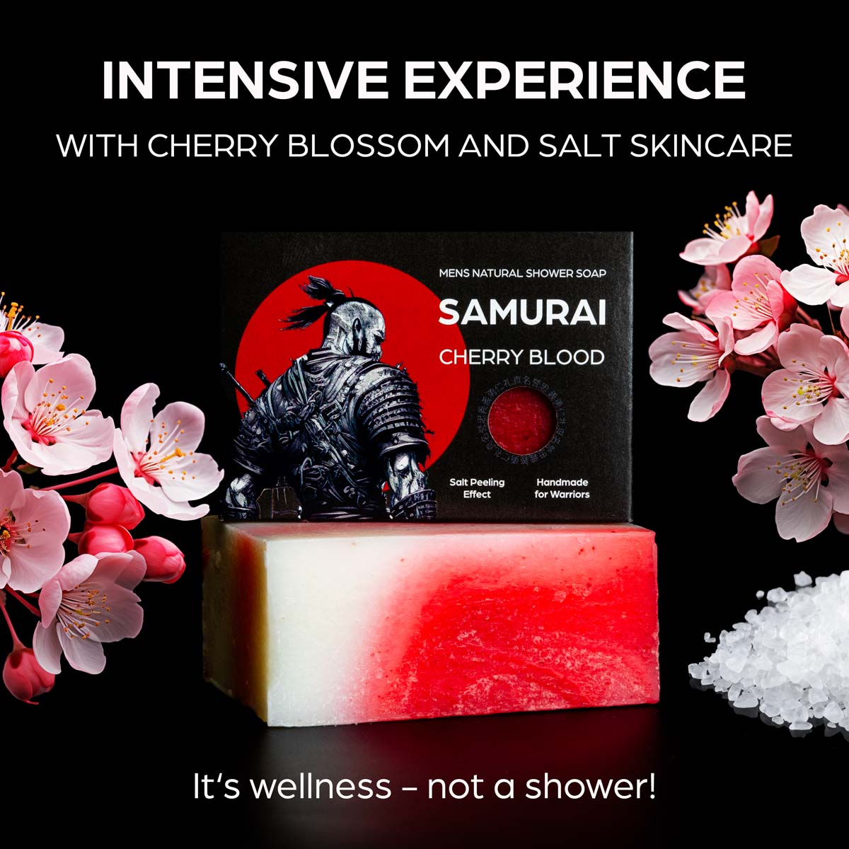 Bundle Samurai Cherry Blood Men Jabón exfoliante para el cuidado del cuerpo