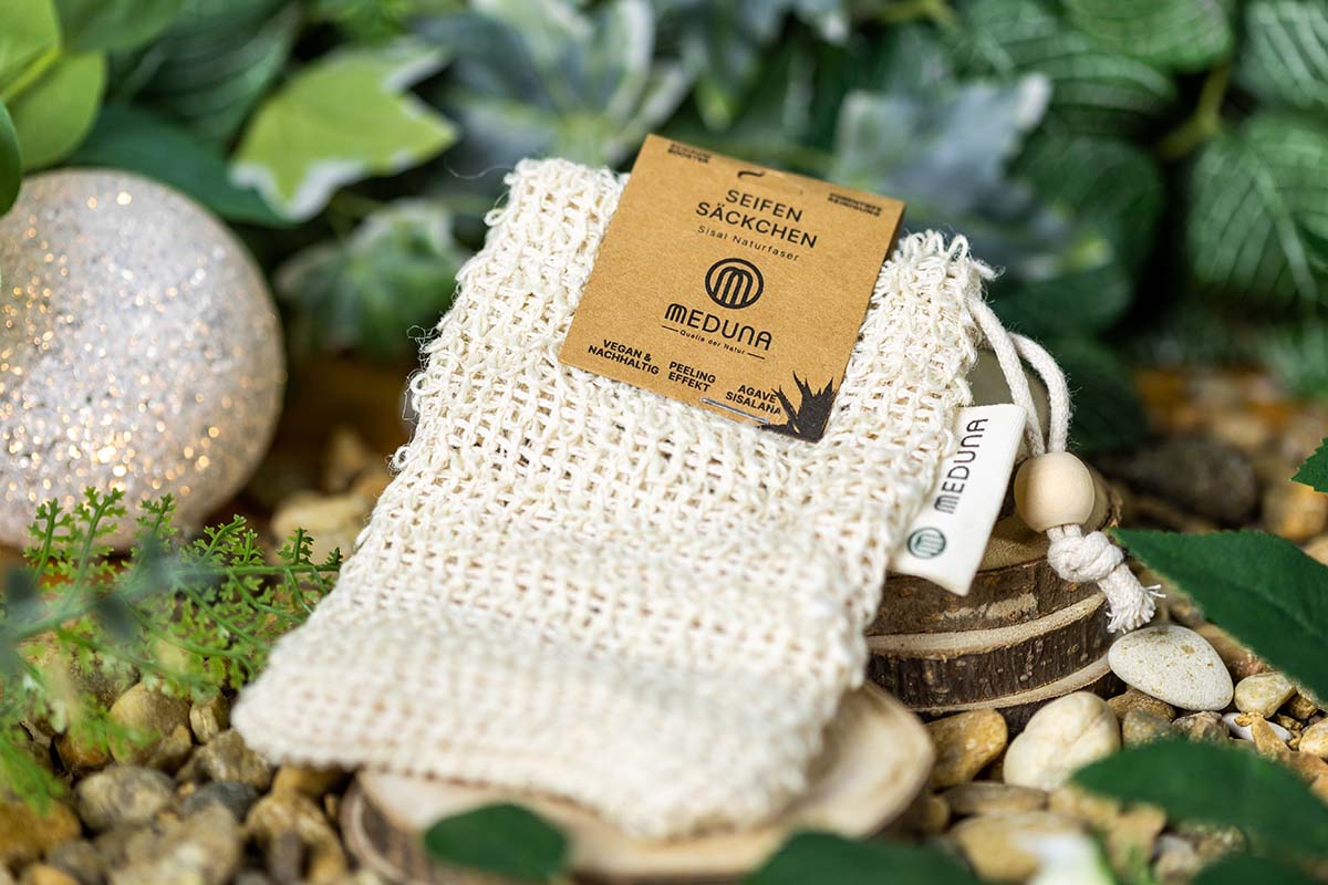 Soap bags made from natural sisal fibre