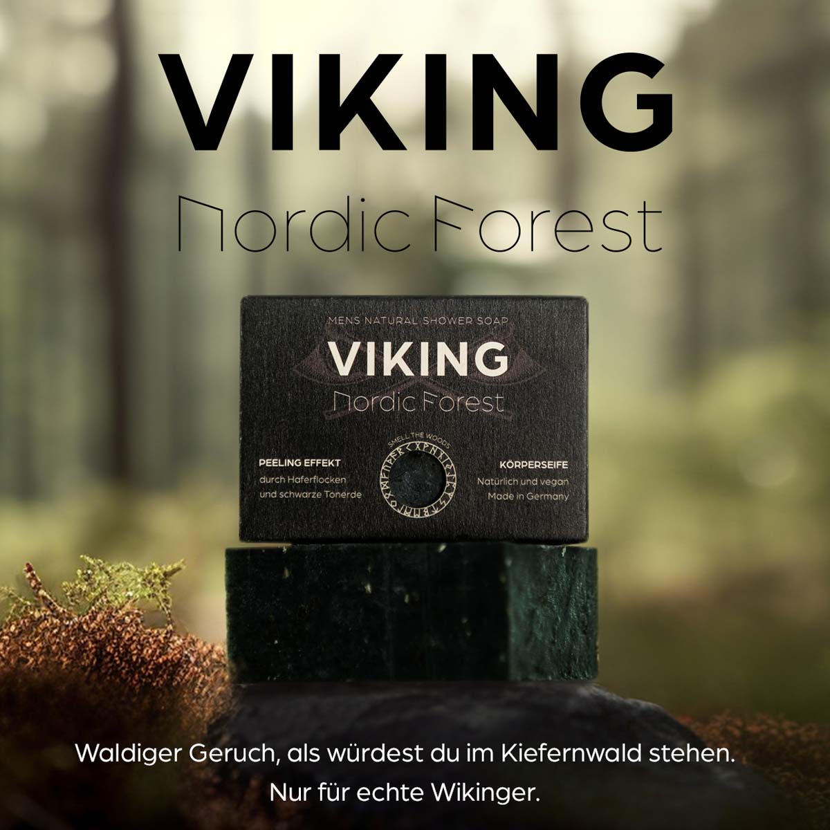 3er-Bundle Viking Nordic Forest Männer-Peeling Seife