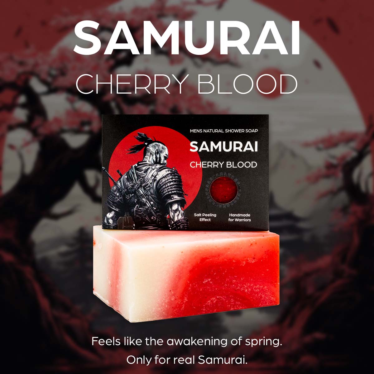 Bundle Samurai Cherry Blood Männer Peeling-Körperpflege Seife